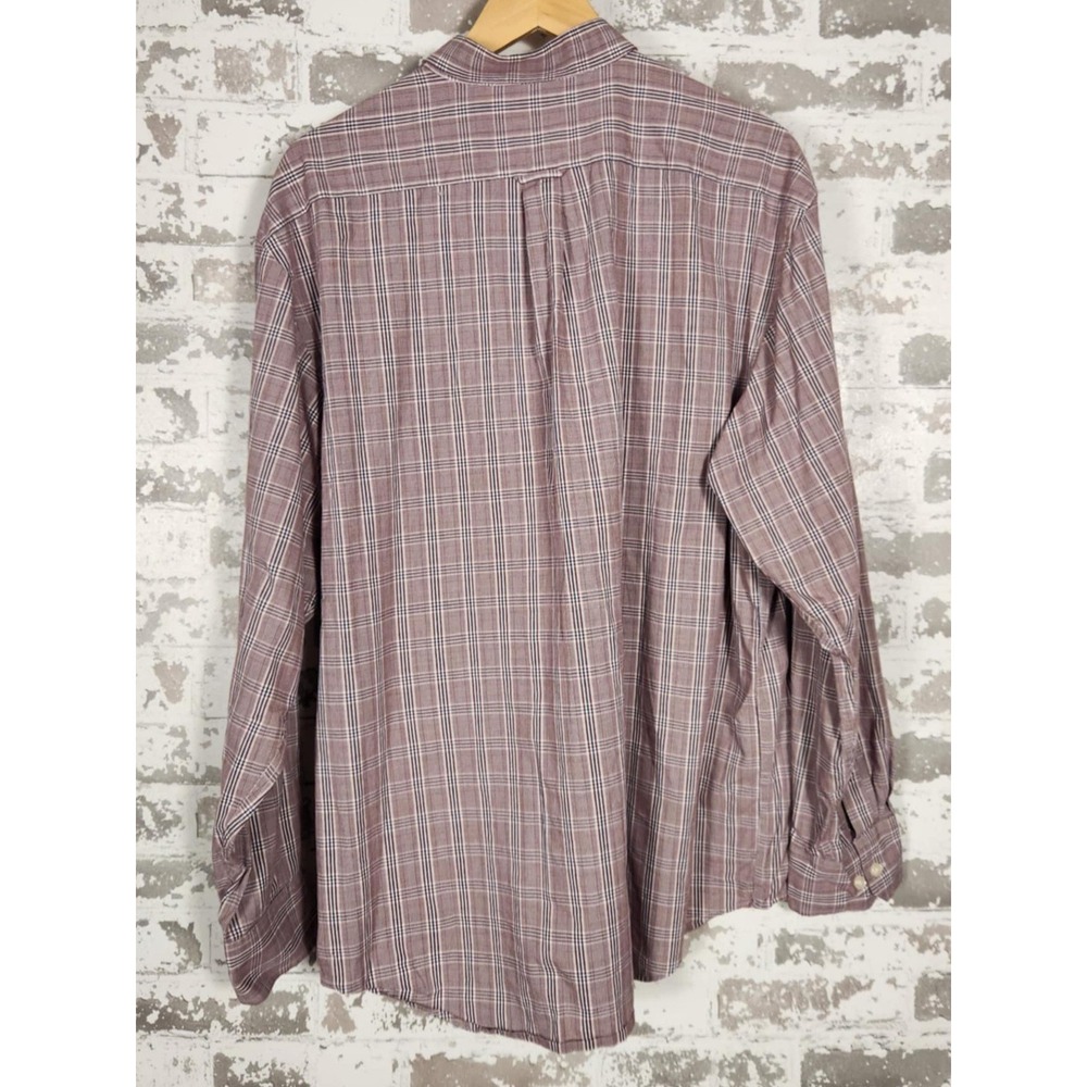 IZOD Premium Essentials Shirt Men XL Red Plaid Casual Button Down‎ Long Sleeve - Picture 9 of 16
